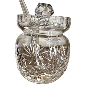 Edinburgh Crystal TAY Marmalade Jar with Spoon